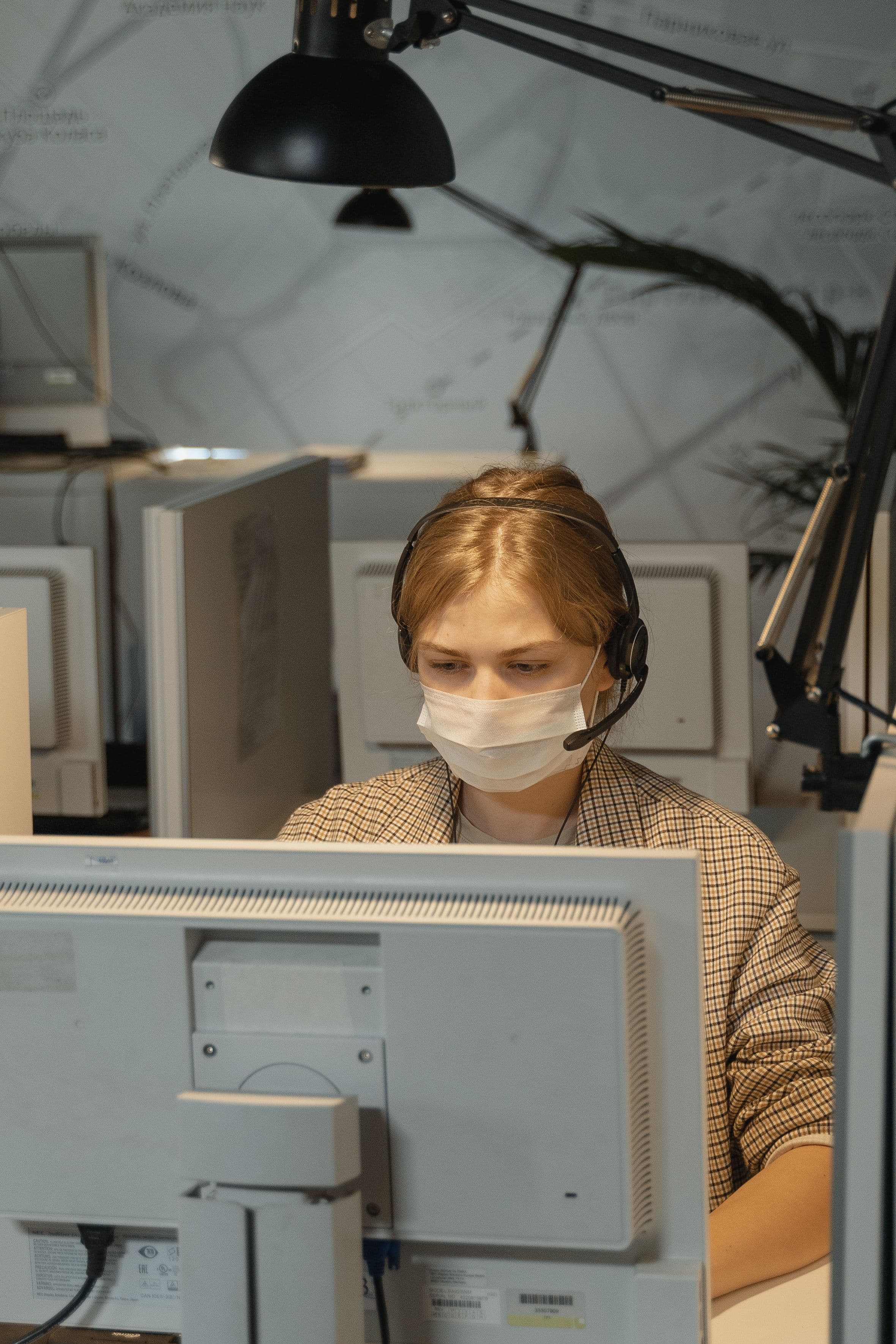 Dispatcher working at operations desk